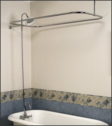 Clawfoot Tub Add On Shower Set Shower Unit Curtain Rod Kit