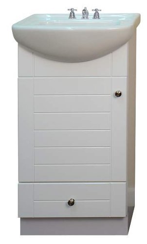 Small Bathroom Vanity Cabinet And Sink White Pe1612w New Petite