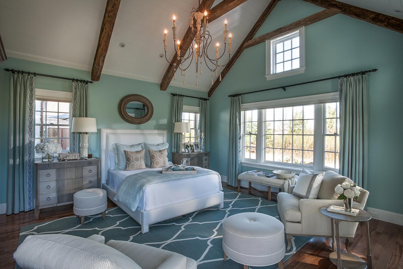 Green and blue pastels work great for bedroom properties