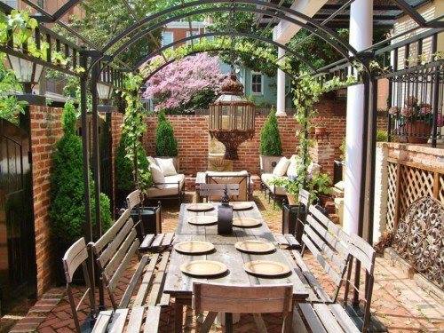 French style pergola setting