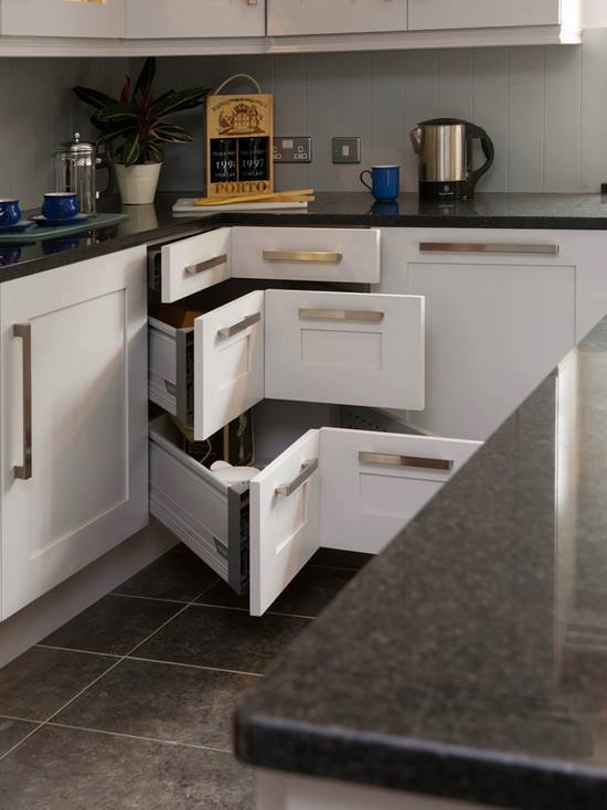 1. Optimizing the use of Space by eliminating the dead corner.