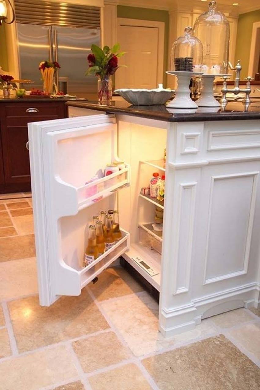 Another great kitchen Hack is to use the end of a cabinet run or Kitchen Island