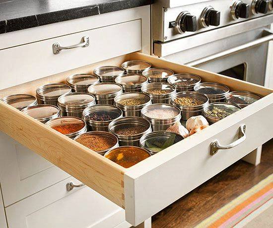 Kitchen Drawer Hack vanishing spice rack
