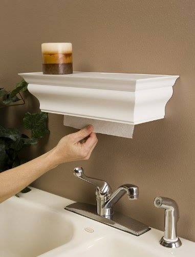 kitchen hack and trade your plain Jane paper towel holder for the shelf kit