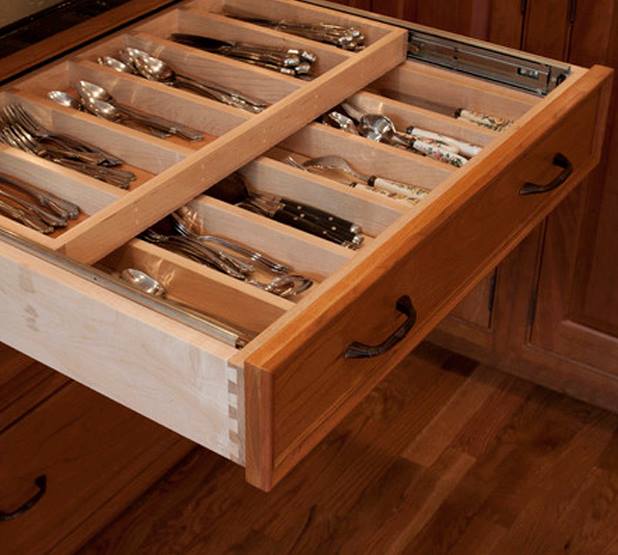 2 Tier Silverware Storage Kitchen Drawer Hack