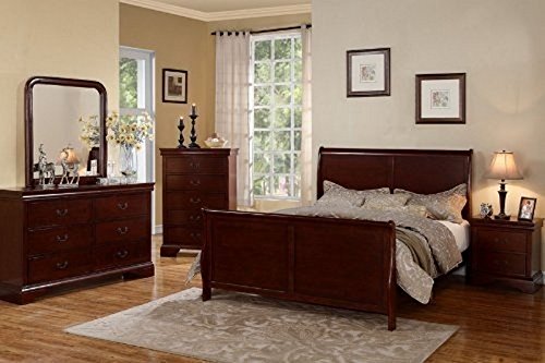 Poundex Louis Phillipe Bedroom Set Featuring French Style