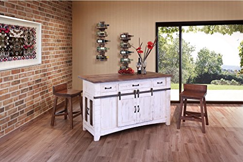 Mobile farmhouse style kitchen island