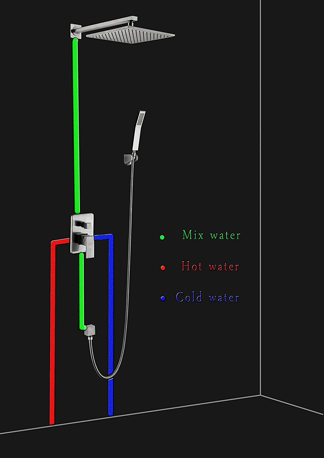 Genhiya shower installation Schematic Genhiya shower installation Schematic
