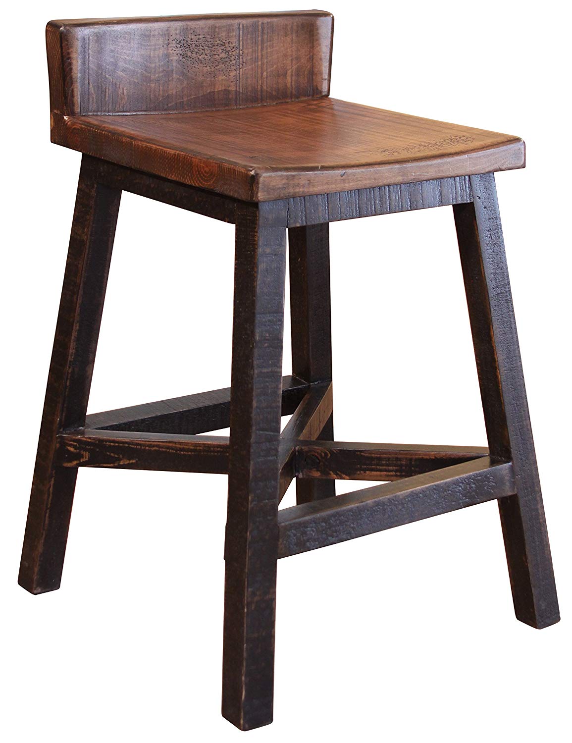 BurlesonHomeFurnishings Anton-Farmhouse Distressed Breakfast Stool Furniture if used as accent can be also pretty cute coffee themed kitchen decorations