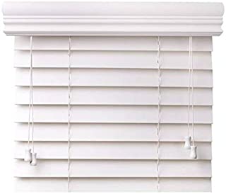 CHICOLOGY Custom-Made 2-Inch Faux Wood Blind, Simply White/Horizontal Window Shade/Inside Mount, 18