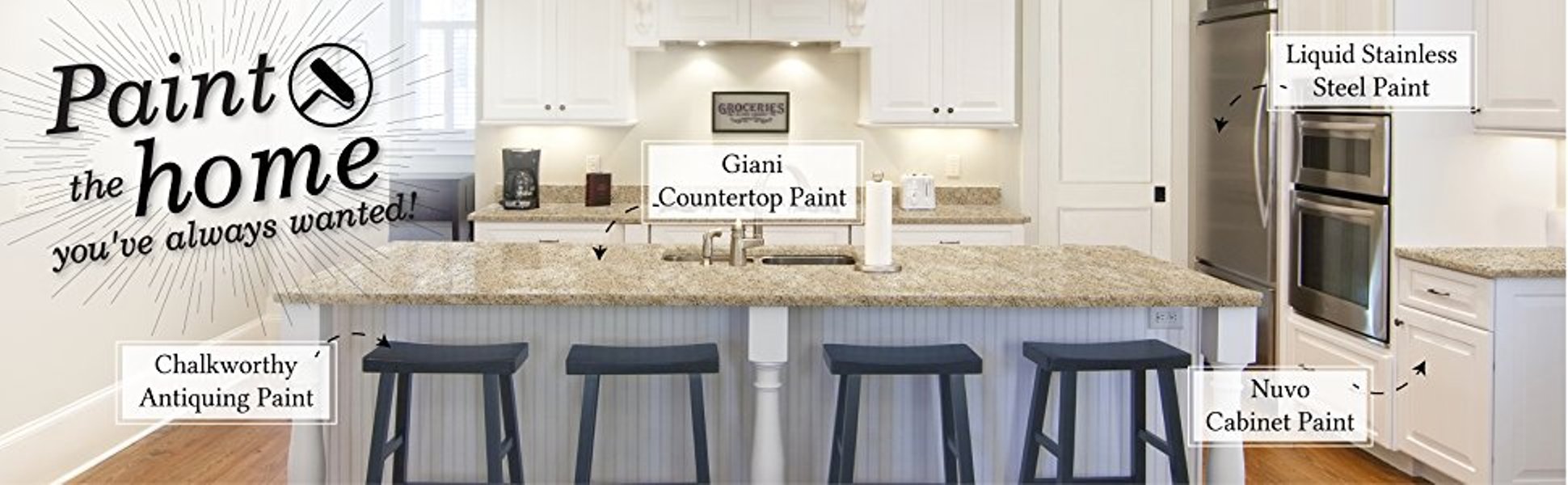 Discover Giani Countertop Paint Kits Bombay Black