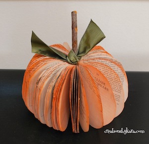 Book Page Pumpkin from Creations by Kara