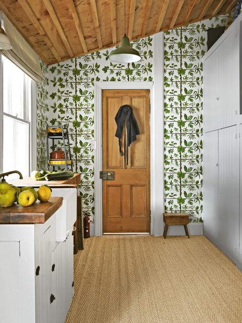 fall decorating ideas greenery wallpaper