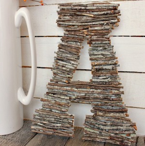 Twig Letter from Fall Decorating Ideas The Happy Housie