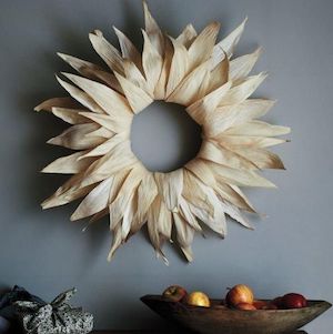 Corn-Husk Wreath from Martha Stewart Fall Decorations