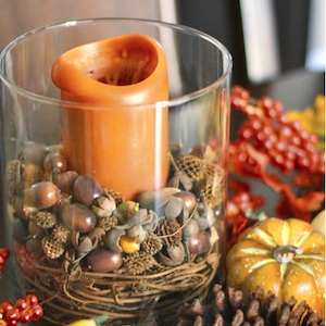 Pottery Barn Inspired Candle Fall Decorating Ideas - from Live Laugh Rowe