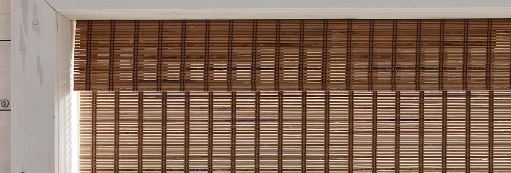 The slats used are crafted from decorative wood or bamboo. The louvers are woven together using colorful yarns or other decorative materials.