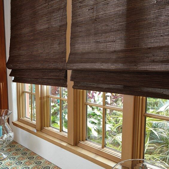 The idea behind these classical bamboo shades is to incorporate a natural look in our homes