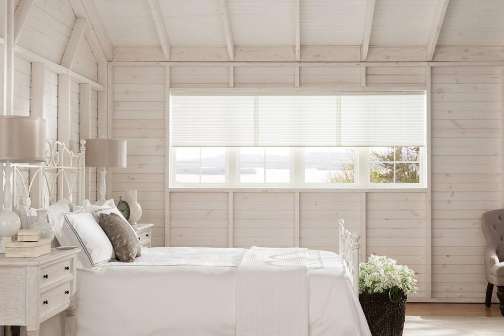 window shades and blinds - Pleated shades :These blinds contain pleated fabric shades which are usually pulled up to the top in the window.