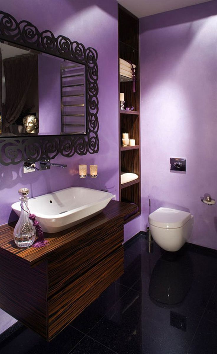 Vintage Royalty Bathroom -- purple bathroom decor