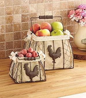 Rooster Storage Baskets