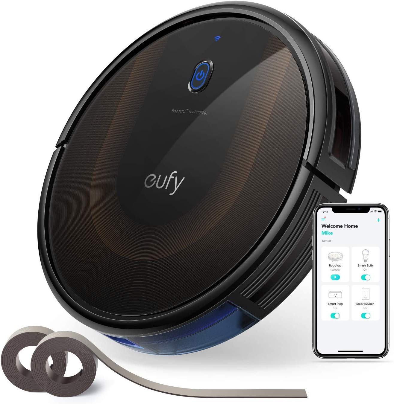 Eufy 30C The super quiet vacuum is perfect for those who like to run a robotic vacuum while they’re home. It is so quiet, that we sometimes could not tell if it was still on and running.