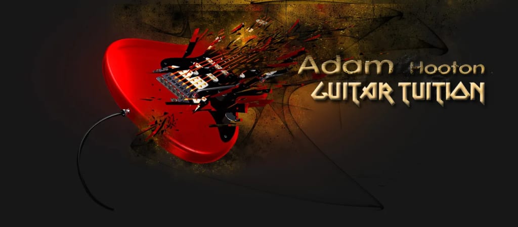 Adam Hooton Guitar Tuition header with logo