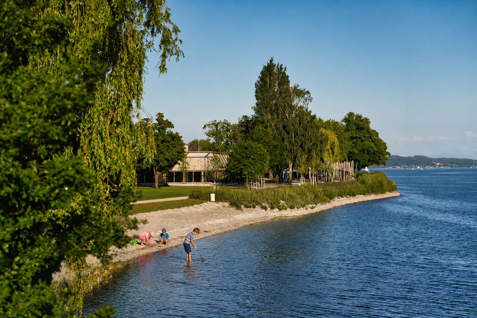Uferpark Überlingen mit Kindern am Bodensee
