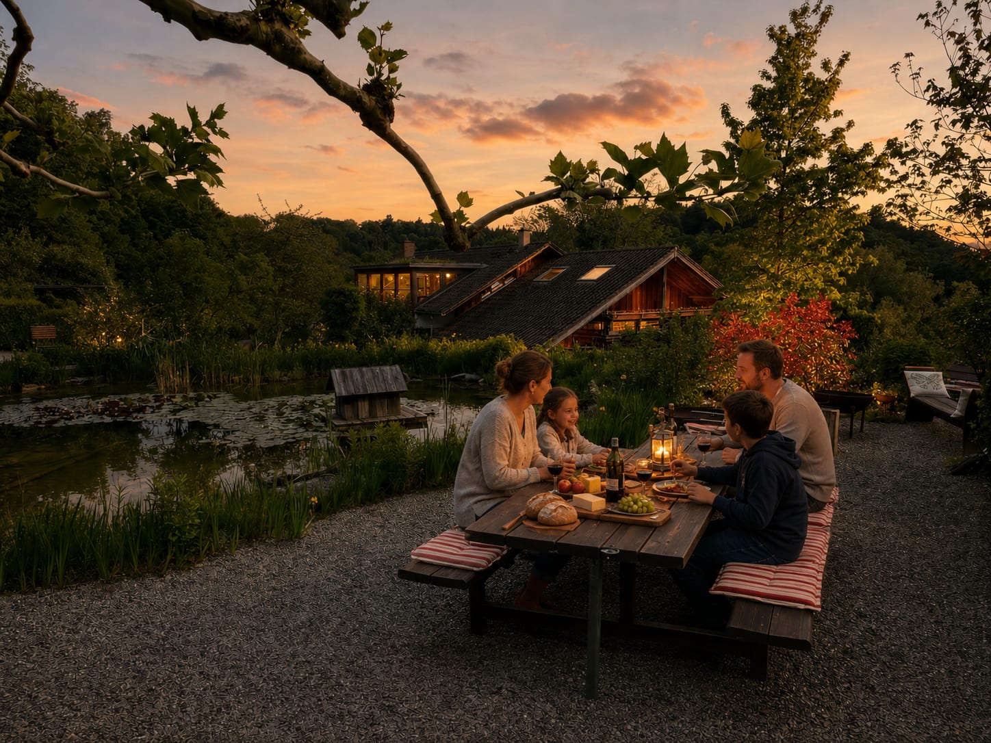 Entspannter Abend im Familienurlaub in Klaushausen am Bodensee
