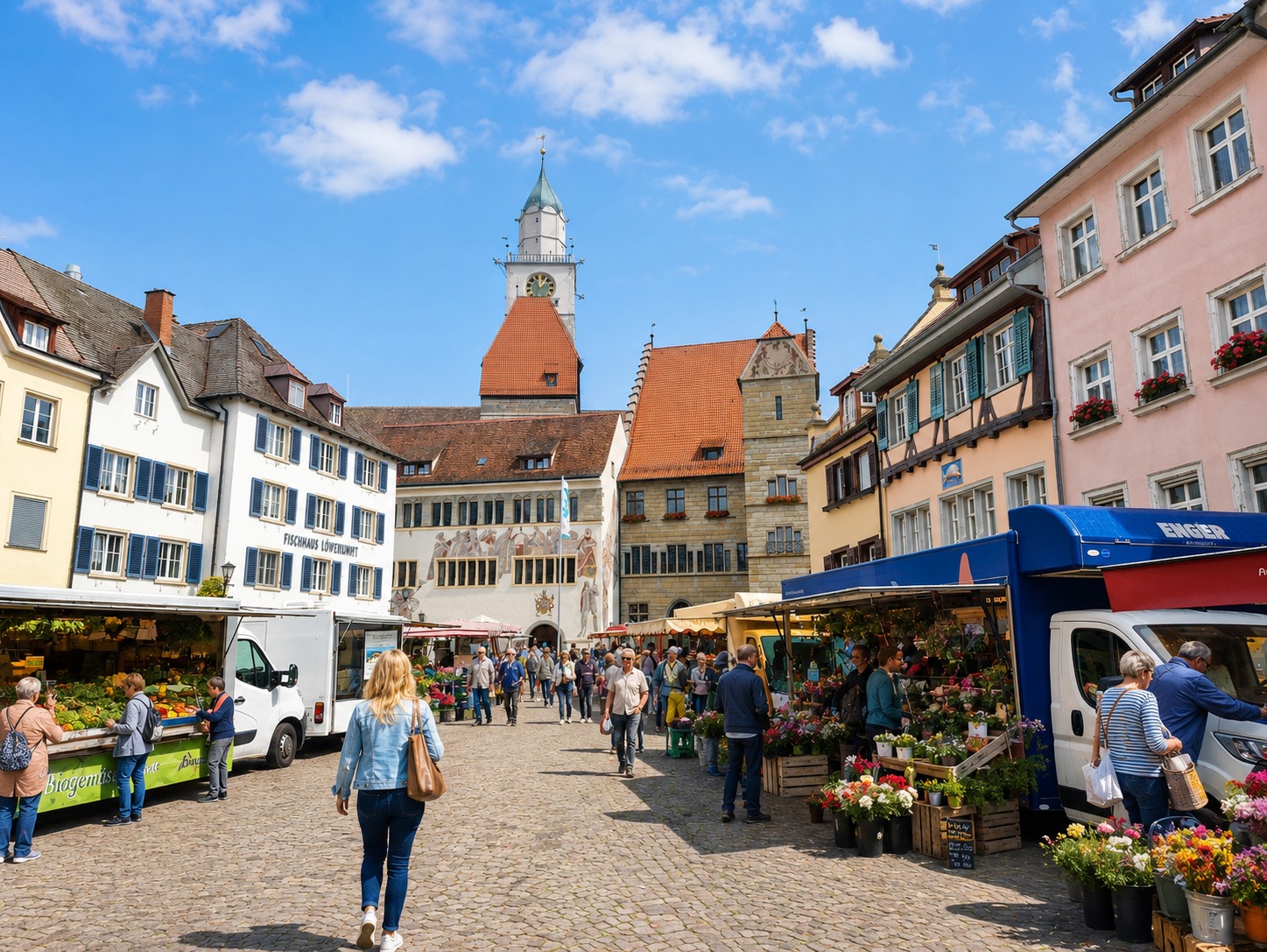 Regional einkaufen in Überlingen auf dem Wochenmarkt und in Hofläden