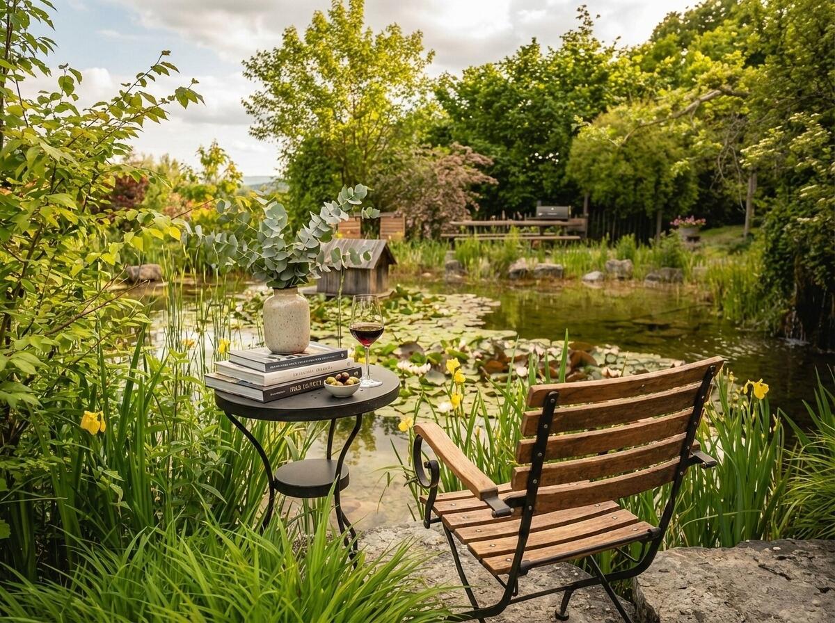 Gartenteich mit Seerosen