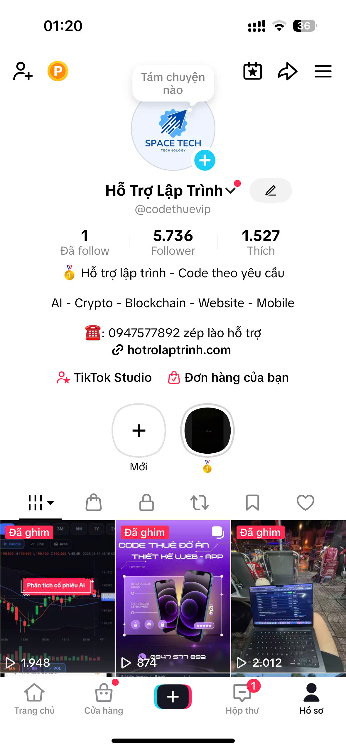 TikTok @codethuevip