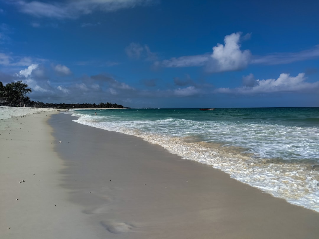 une plage aux eaux bleues et cristallines