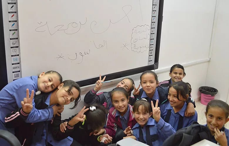 Students learning programming