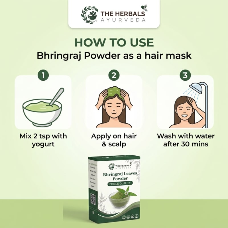 Pure Bhringraj Powder (Eclipta Alba) - Ruler of Hair thumbnail 2
