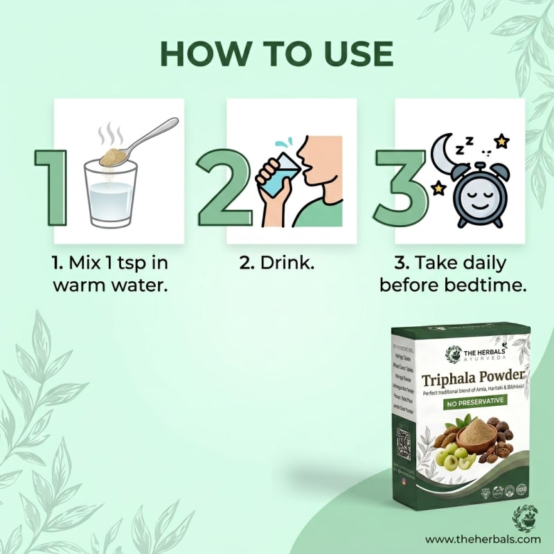 Triphala Powder - Natural Colon Cleanse & Immunity thumbnail 3