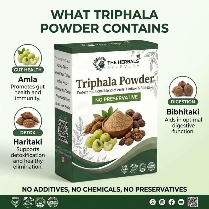 Triphala Powder - Natural Colon Cleanse & Immunity thumbnail 1