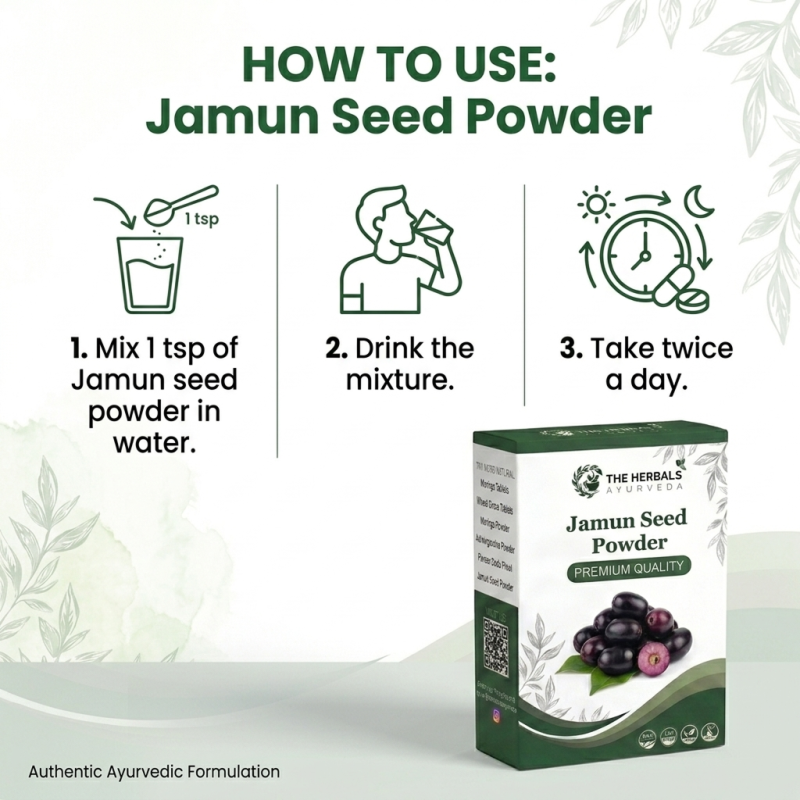 Jamun Seed Powder for Blood Sugar & Digestion thumbnail 3