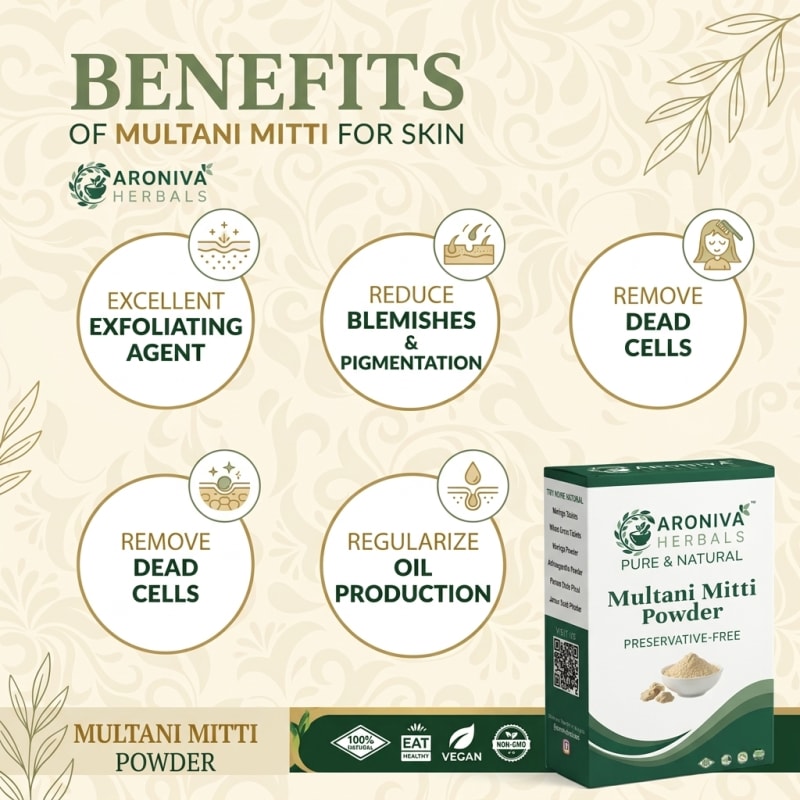 Pure Multani Mitti (Fuller's Earth) for Clear Skin thumbnail 4