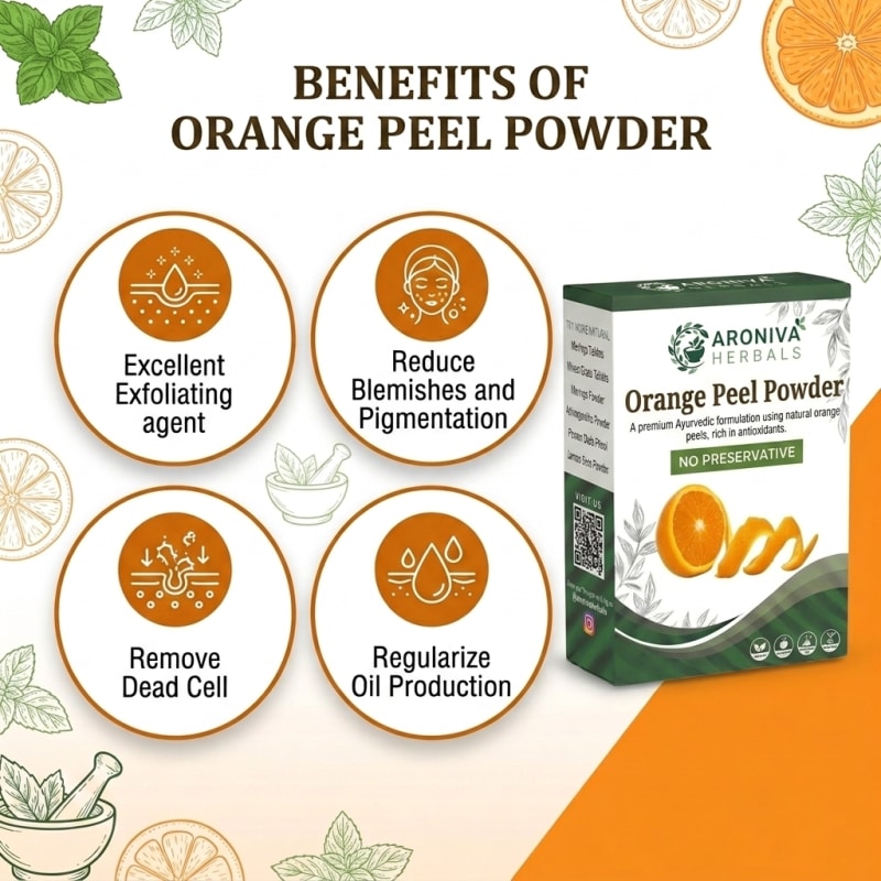 Brightening Orange Peel Powder for Natural Glow thumbnail 2
