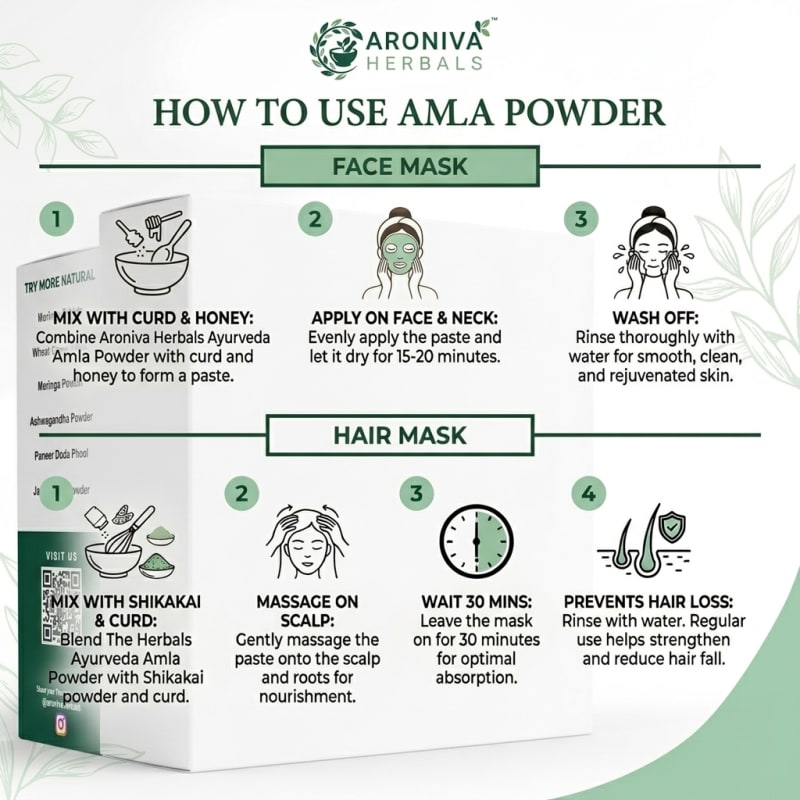 Pure Amla Powder (Indian Gooseberry) – Natural Vitamin C & Immunity Booster thumbnail 5