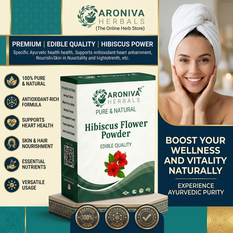 Organic Hibiscus Powder (Sembaruthi / Dasavala) for Hair Growth thumbnail 1