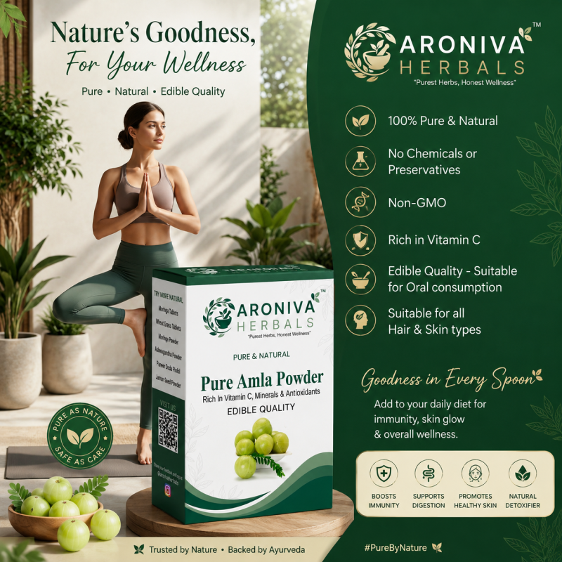 Pure Amla Powder (Indian Gooseberry) – Natural Vitamin C & Immunity Booster thumbnail 1