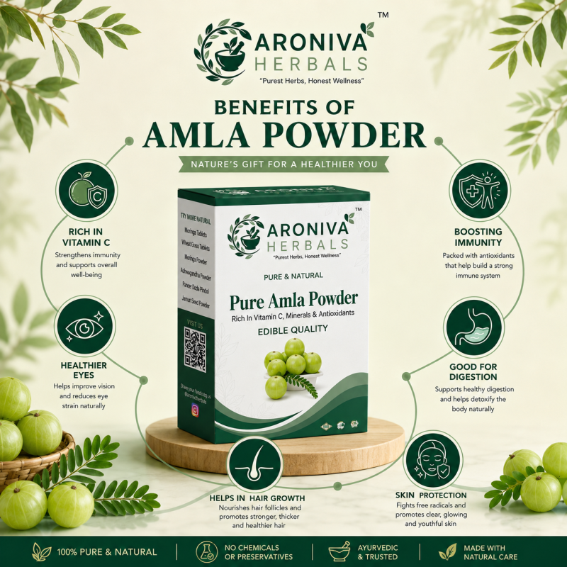 Pure Amla Powder (Indian Gooseberry) – Natural Vitamin C & Immunity Booster thumbnail 4