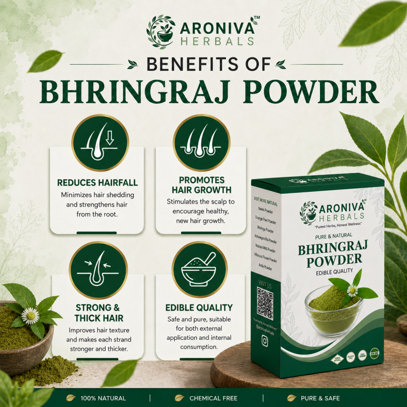 Pure Bhringraj Powder (Karisalankanni) - Ruler of Hair thumbnail 2