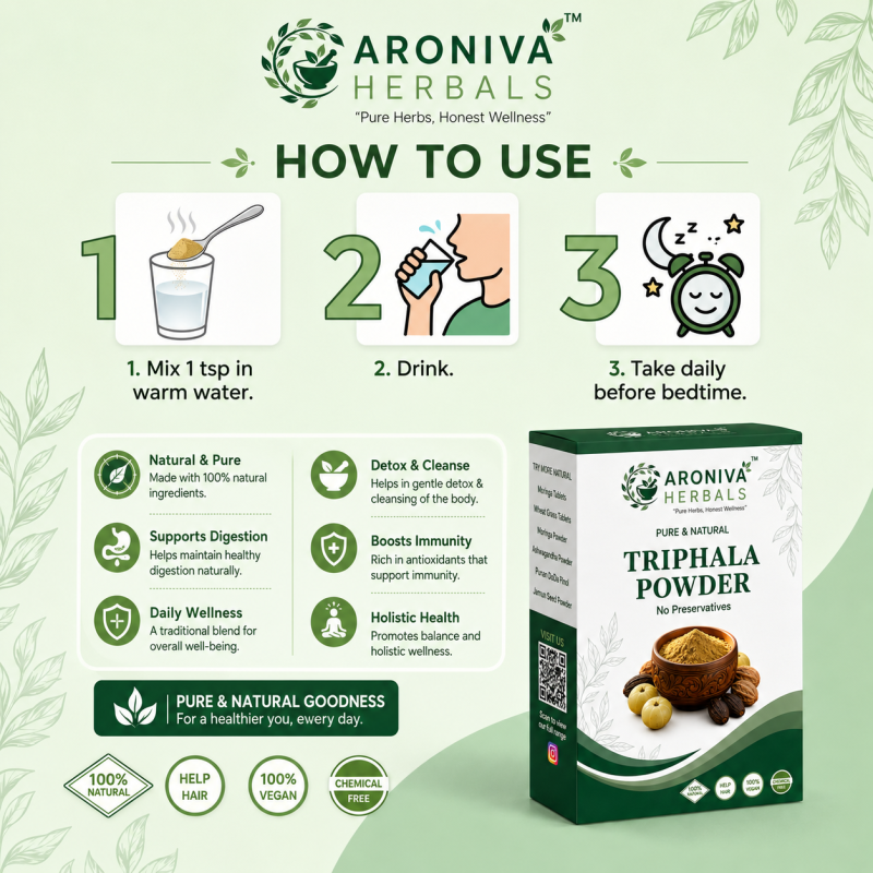 Triphala Powder - Natural Colon Cleanse & Immunity thumbnail 1