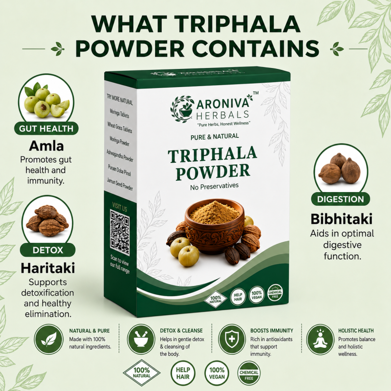 Triphala Powder - Natural Colon Cleanse & Immunity thumbnail 2