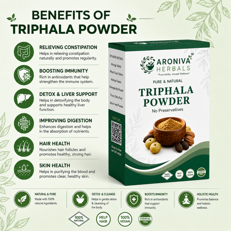 Triphala Powder - Natural Colon Cleanse & Immunity thumbnail 3