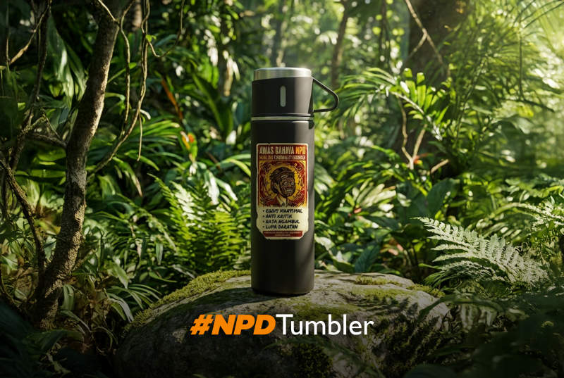 Tumbler NPD Bhuta Kala Modern — stainless steel premium dari Bali