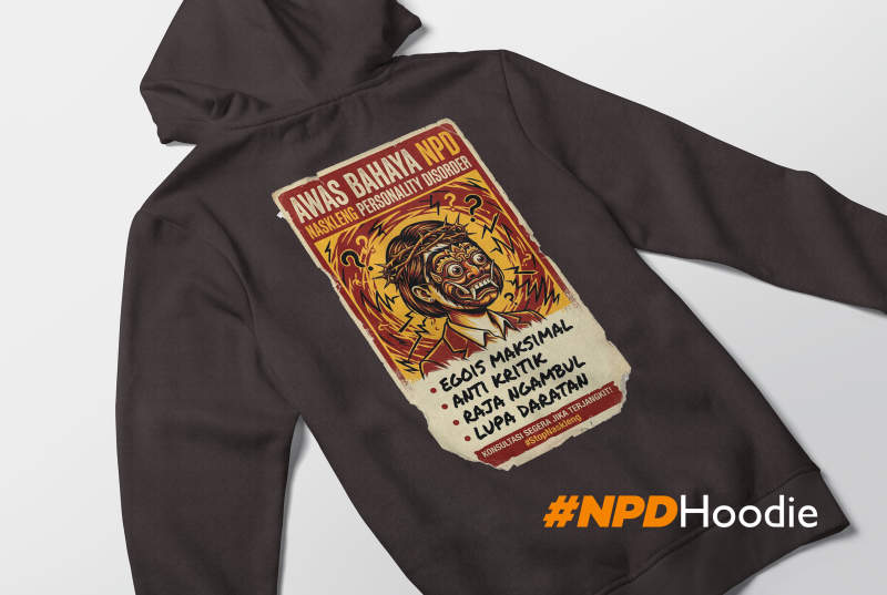 Hoodie NPD premium — fleece 240gsm, unisex, desain Bhuta Kala Modern